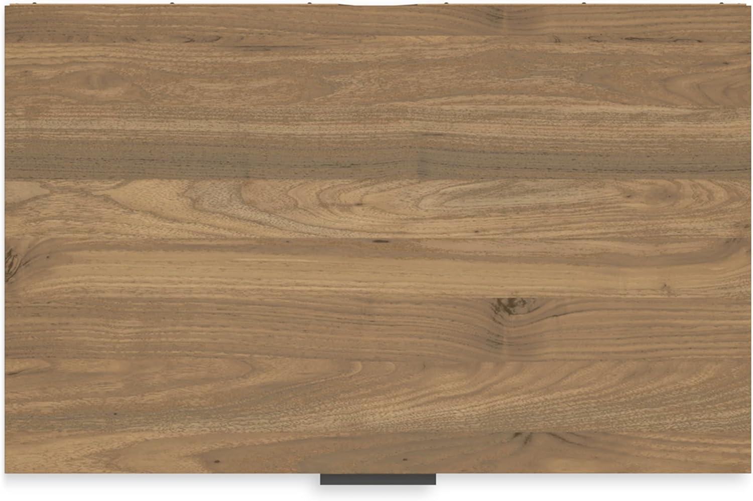 imageSignature Design by Ashley Neilsville Industrial 5 Drawer Chest of Drawers with SmoothGliding Drawers and Safety Stop GrayHoney Brown