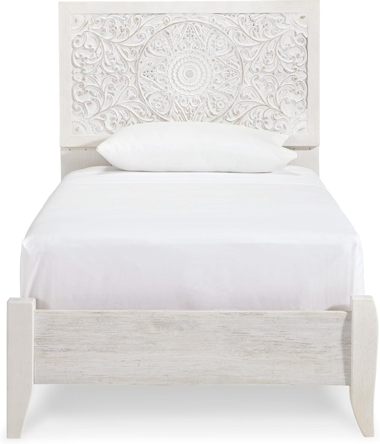 imageSignature Design by Ashley Paxberry Boho Chic Panel Adjustable Headboard ONLY King WhitewashWhitewash