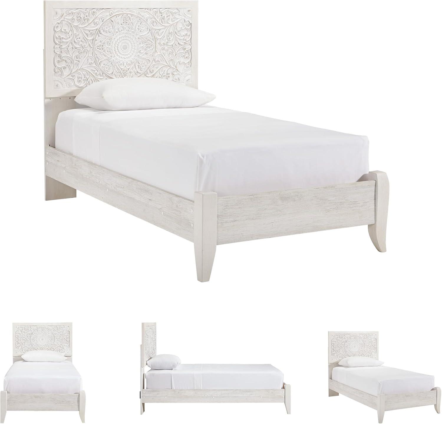 imageSignature Design by Ashley Paxberry Boho Chic Panel Adjustable Headboard ONLY King WhitewashWhitewash