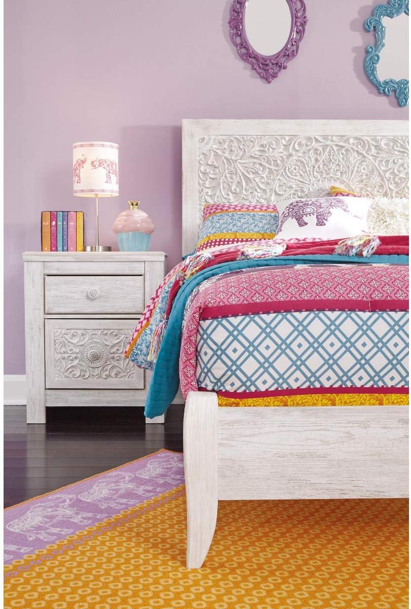 imageSignature Design by Ashley Paxberry Boho Chic Panel Adjustable Headboard ONLY King WhitewashWhitewash