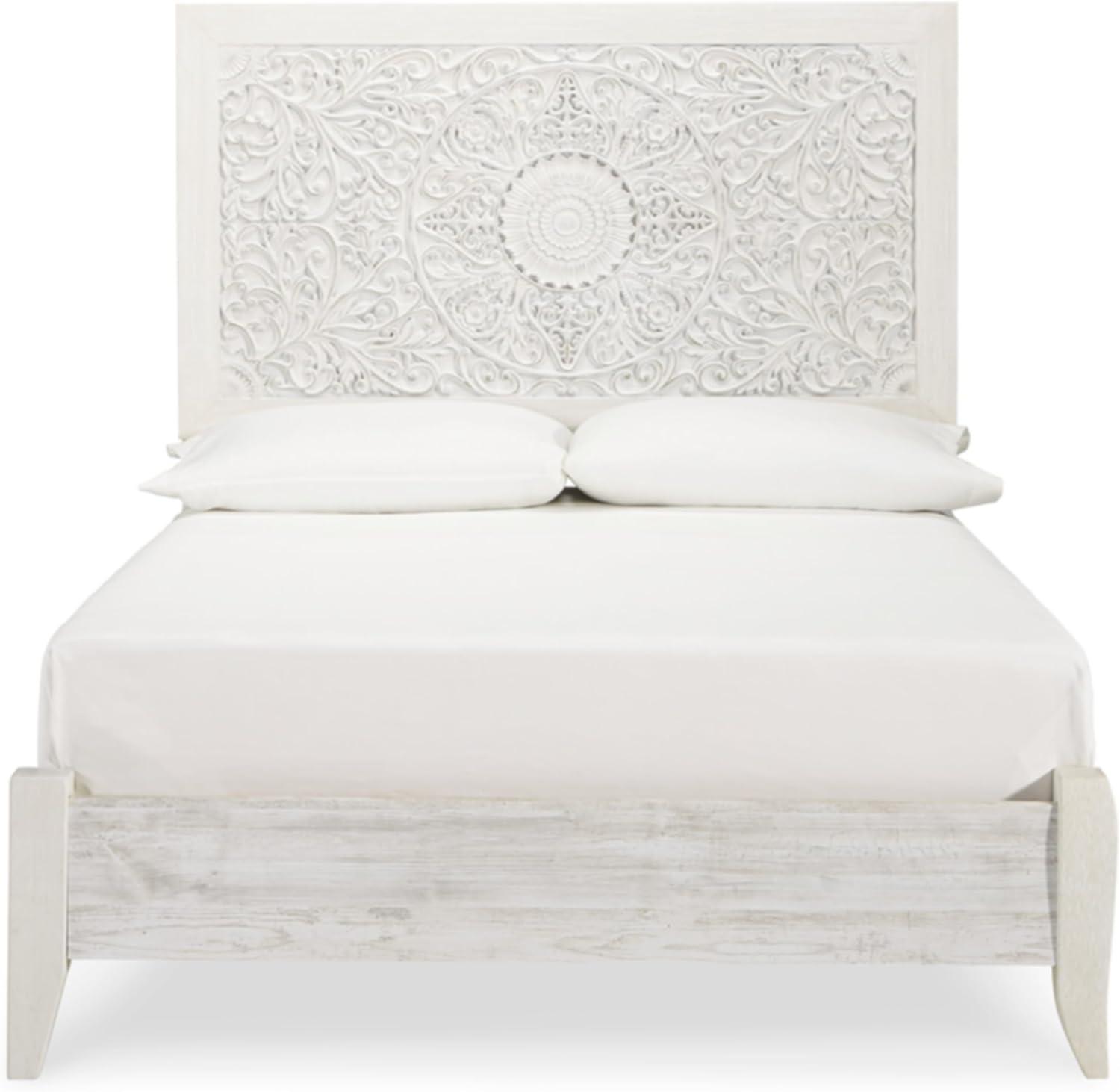 imageSignature Design by Ashley Paxberry Boho Chic Panel Adjustable Headboard ONLY King WhitewashWhitewash