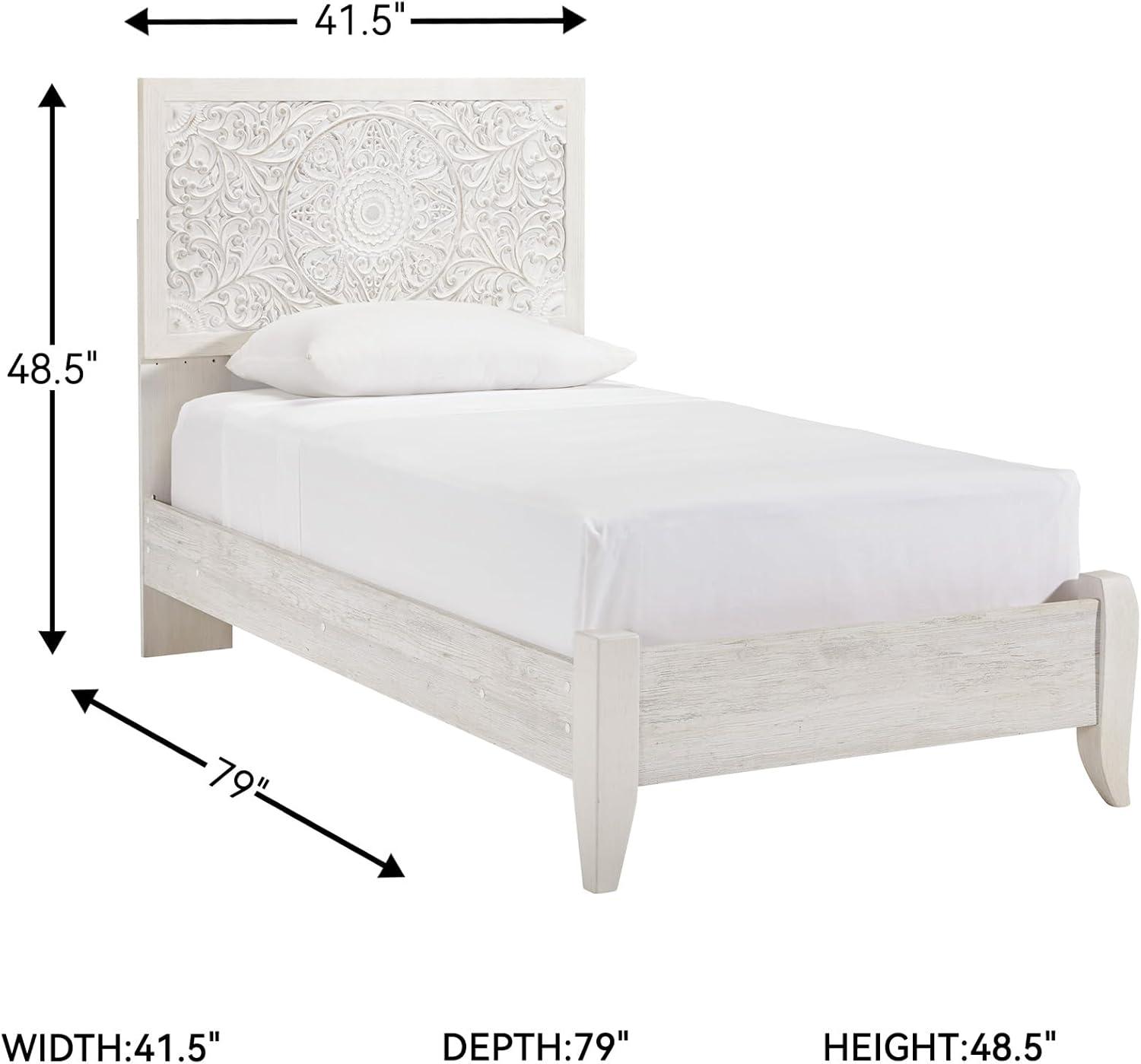 imageSignature Design by Ashley Paxberry Boho Chic Panel Adjustable Headboard ONLY King WhitewashWhitewash
