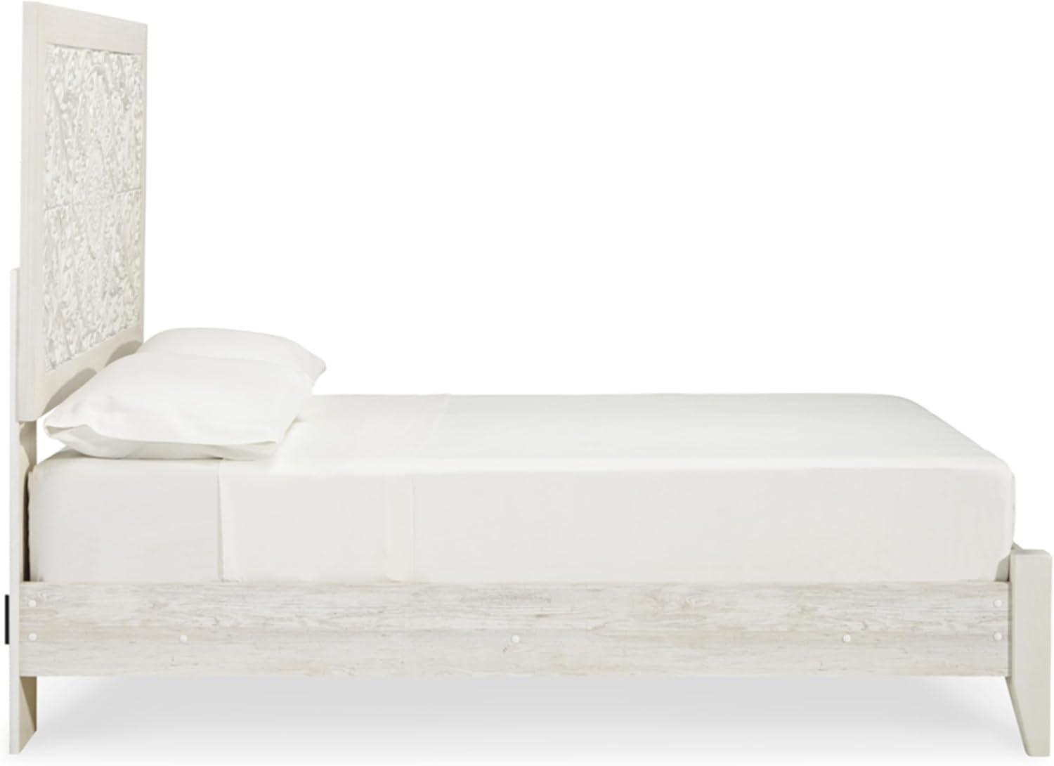 imageSignature Design by Ashley Paxberry Boho Chic Panel Adjustable Headboard ONLY King WhitewashWhitewash