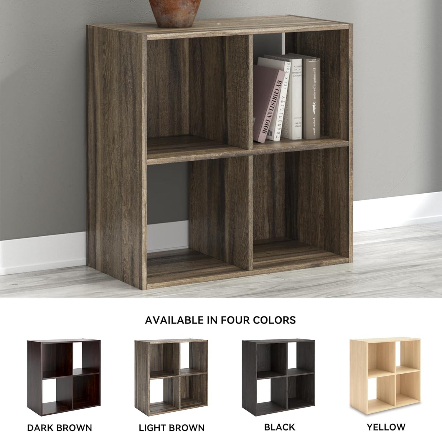 imageSignature Design by Ashley Paxberry Coastal 9 Cube Storage Organizer or Bookcase WhitewashBrown