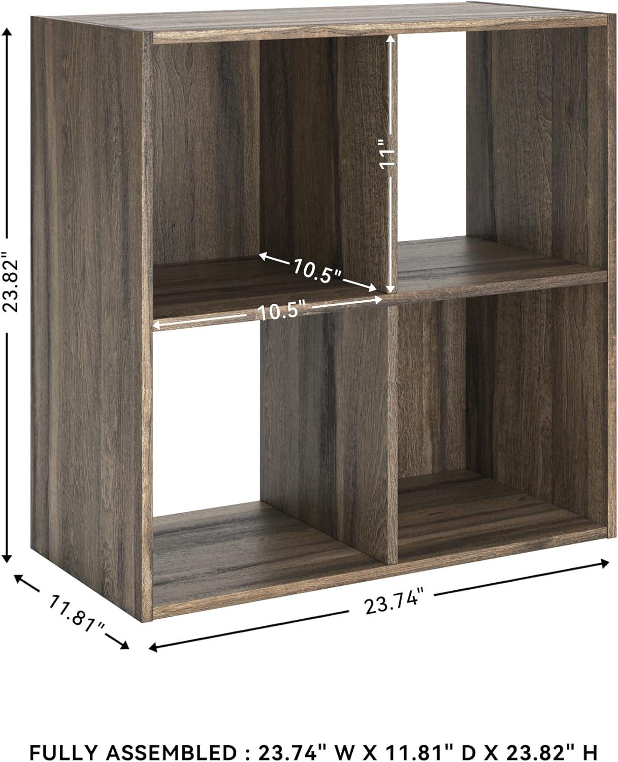 imageSignature Design by Ashley Paxberry Coastal 9 Cube Storage Organizer or Bookcase WhitewashBrown