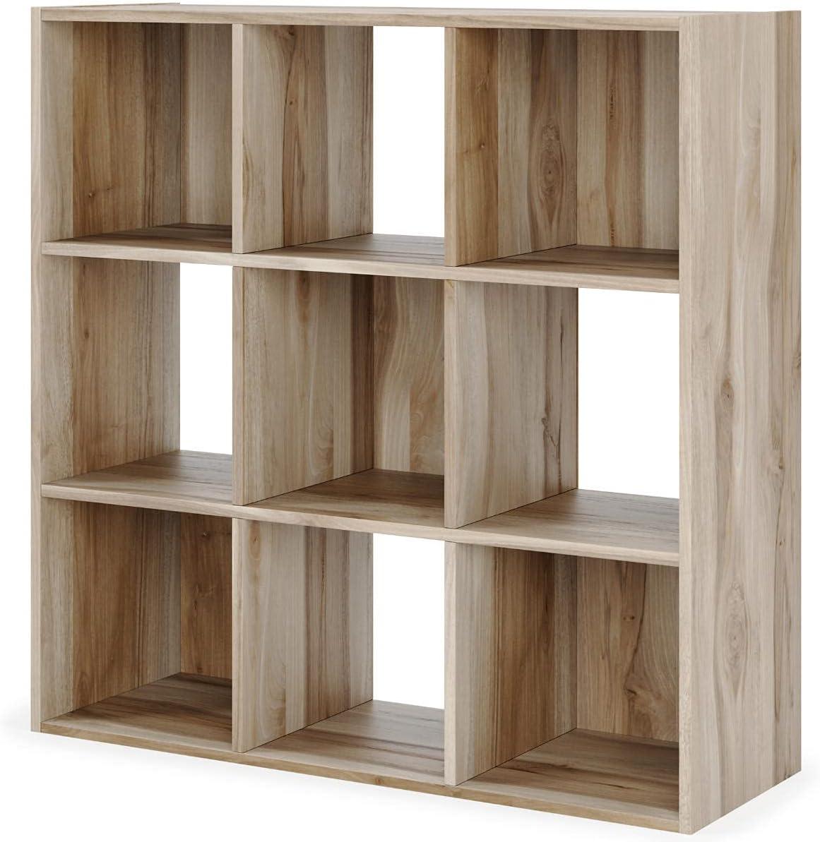 imageSignature Design by Ashley Paxberry Coastal 9 Cube Storage Organizer or Bookcase WhitewashBrown