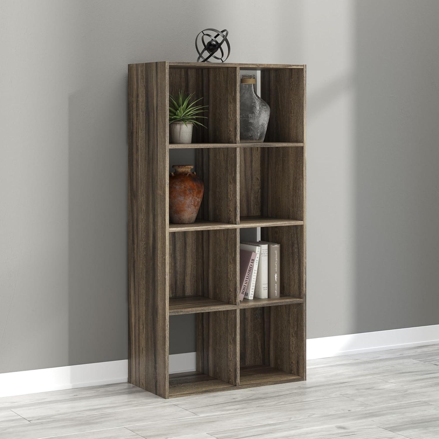 imageSignature Design by Ashley Paxberry Coastal 9 Cube Storage Organizer or Bookcase WhitewashBrown