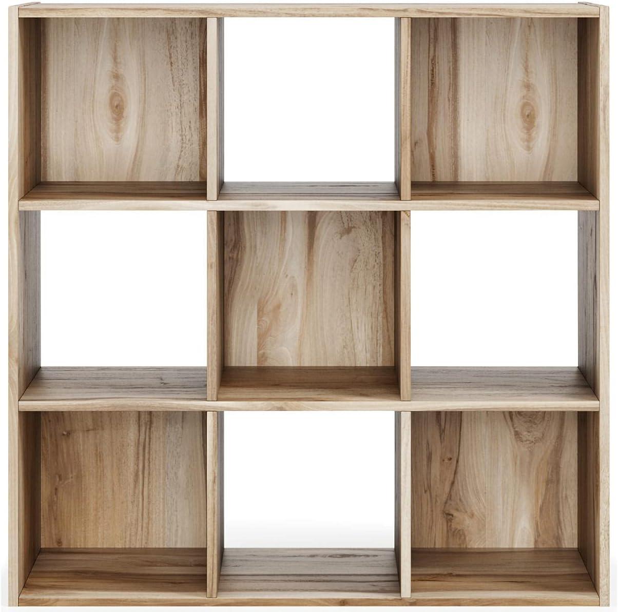 imageSignature Design by Ashley Paxberry Coastal 9 Cube Storage Organizer or Bookcase WhitewashBrown