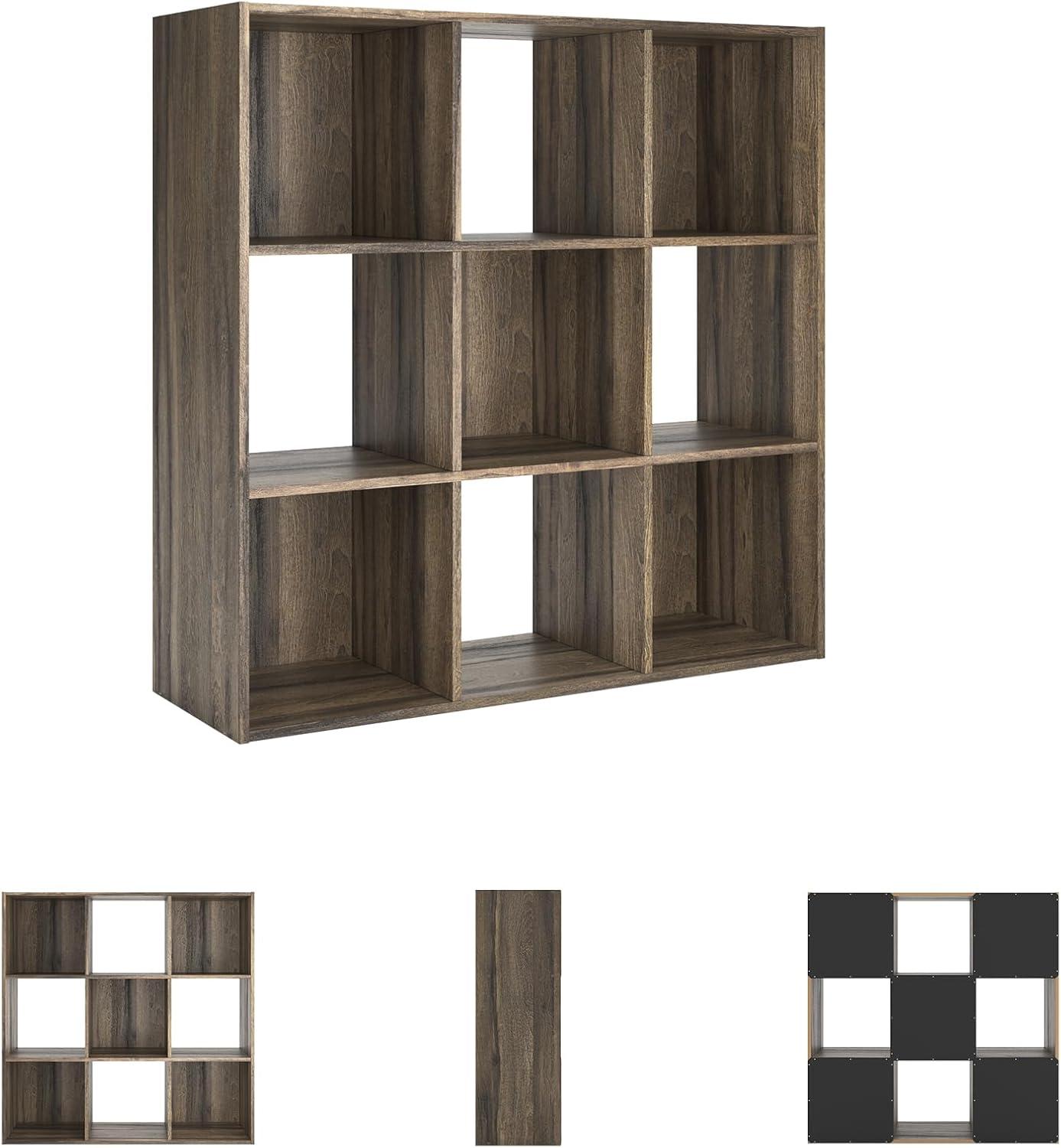 imageSignature Design by Ashley Paxberry Coastal 9 Cube Storage Organizer or Bookcase WhitewashBrown