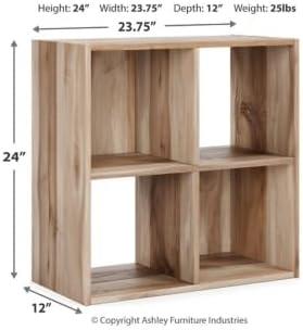 imageSignature Design by Ashley Paxberry Coastal 9 Cube Storage Organizer or Bookcase WhitewashBrown