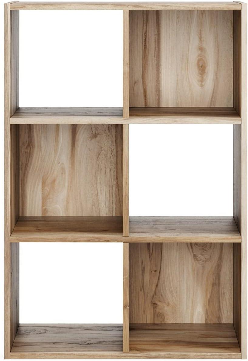 imageSignature Design by Ashley Paxberry Coastal 9 Cube Storage Organizer or Bookcase WhitewashBrown