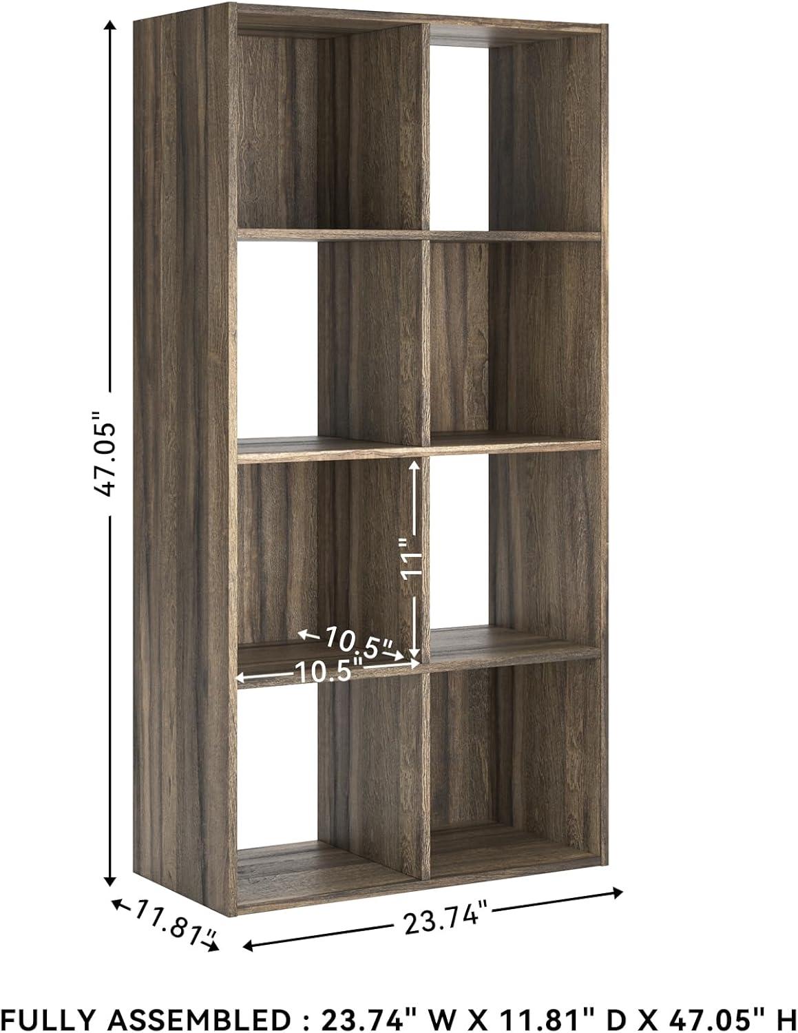 imageSignature Design by Ashley Paxberry Coastal 9 Cube Storage Organizer or Bookcase WhitewashBrown