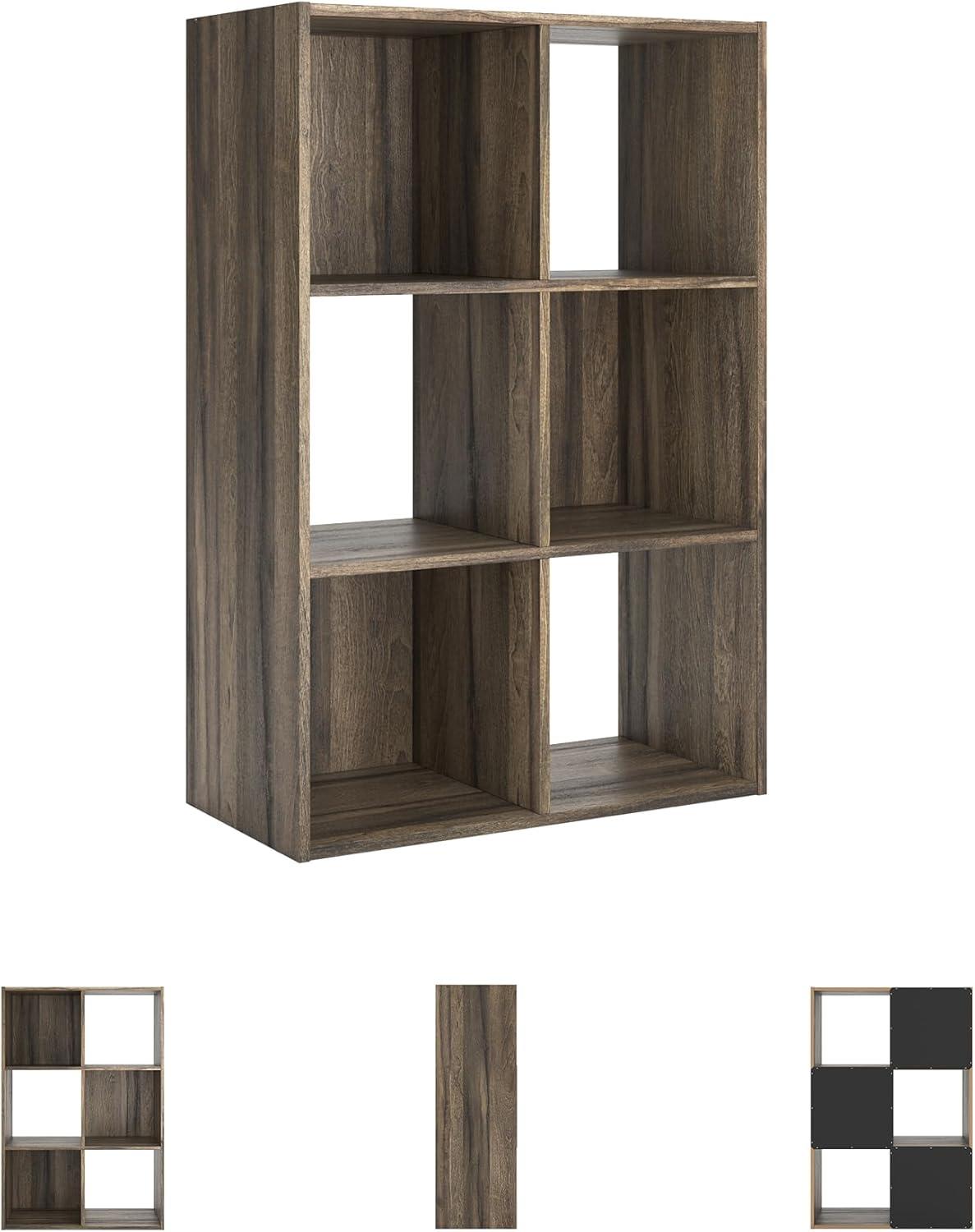 imageSignature Design by Ashley Paxberry Coastal 9 Cube Storage Organizer or Bookcase WhitewashBrown