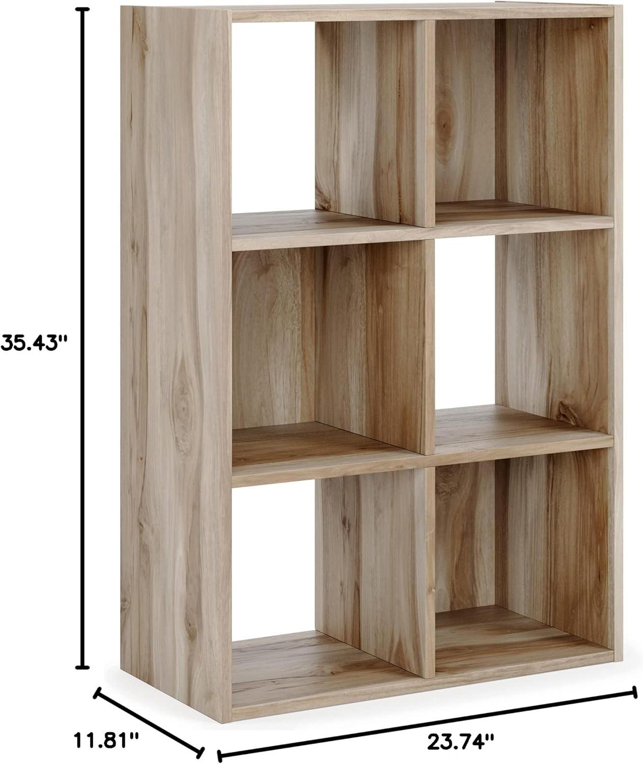 imageSignature Design by Ashley Paxberry Coastal 9 Cube Storage Organizer or Bookcase WhitewashBrown