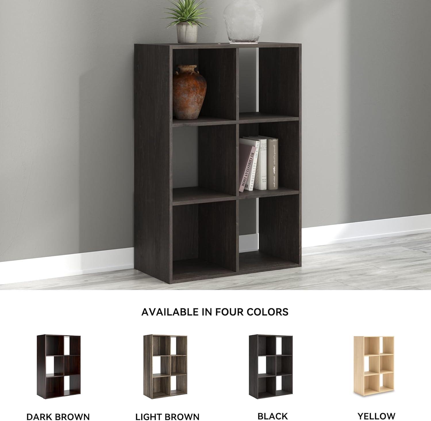 imageSignature Design by Ashley Paxberry Coastal 9 Cube Storage Organizer or Bookcase WhitewashCharcoal