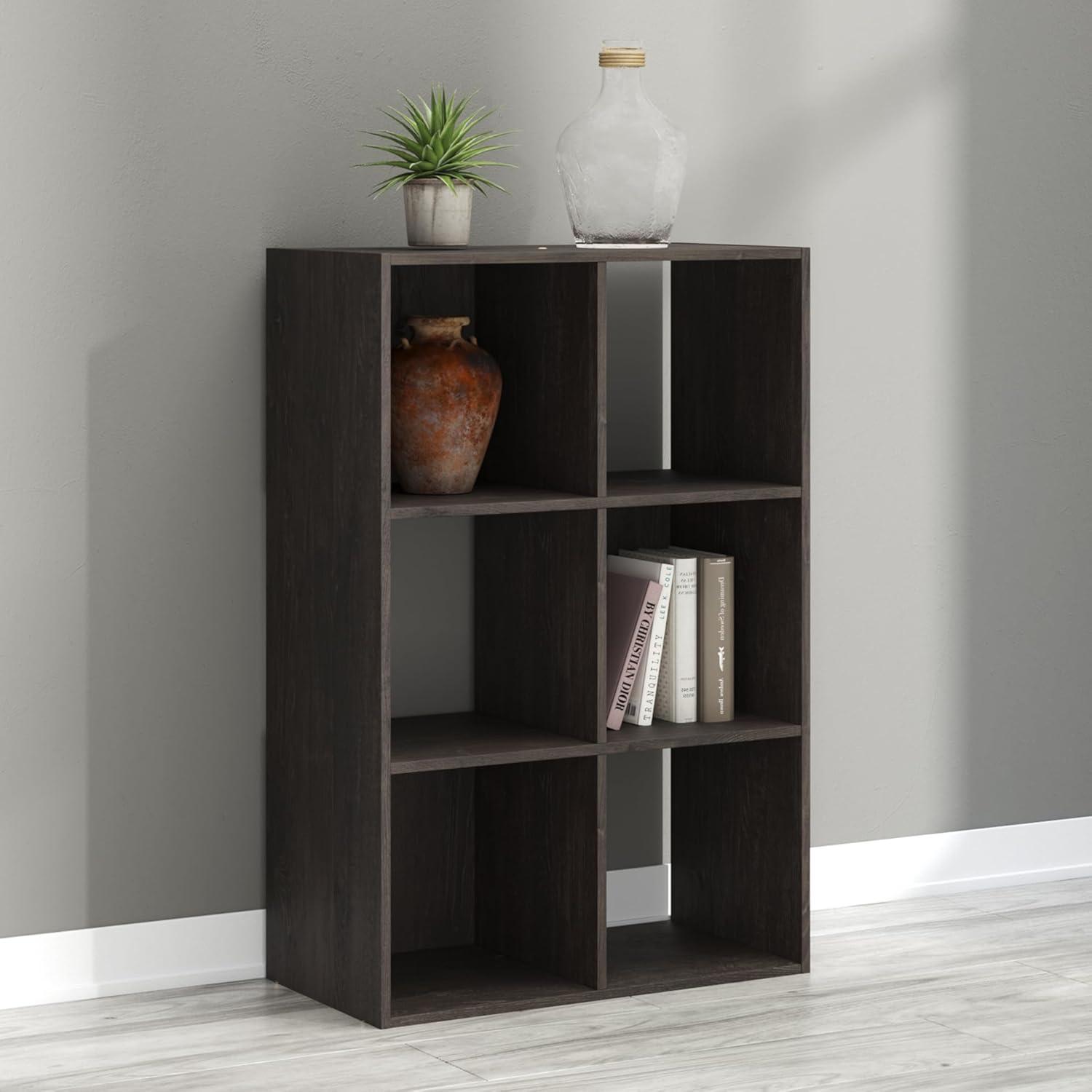 imageSignature Design by Ashley Paxberry Coastal 9 Cube Storage Organizer or Bookcase WhitewashCharcoal