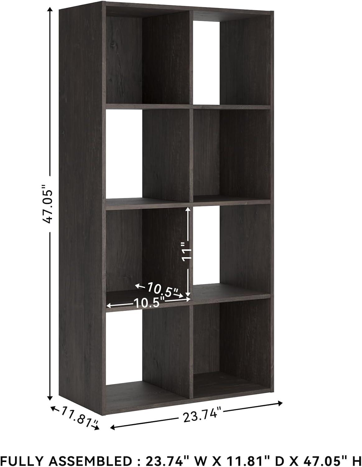 imageSignature Design by Ashley Paxberry Coastal 9 Cube Storage Organizer or Bookcase WhitewashCharcoal