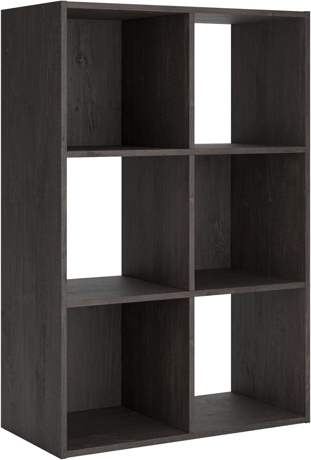 imageSignature Design by Ashley Paxberry Coastal 9 Cube Storage Organizer or Bookcase WhitewashCharcoal