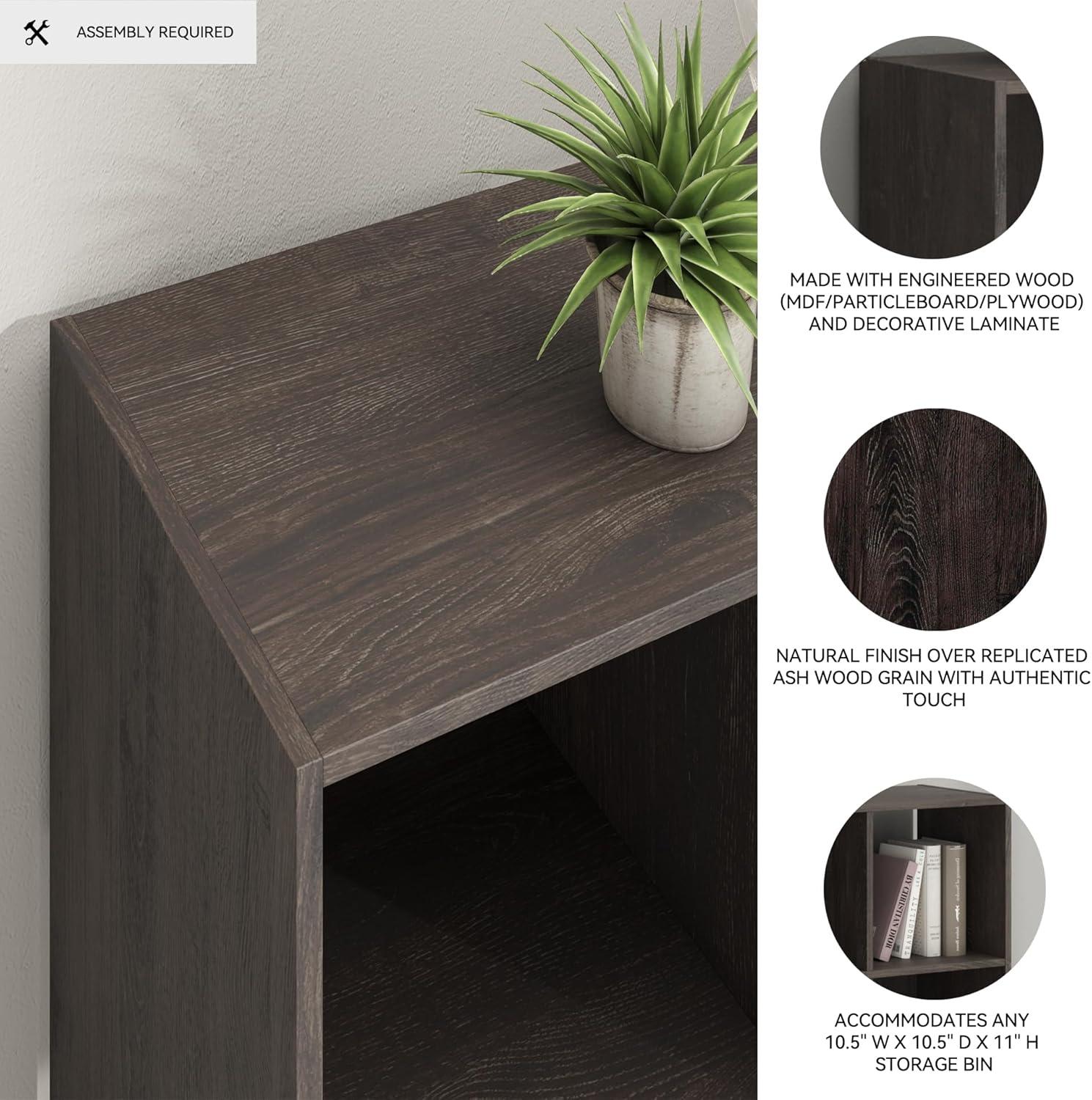 imageSignature Design by Ashley Paxberry Coastal 9 Cube Storage Organizer or Bookcase WhitewashCharcoal