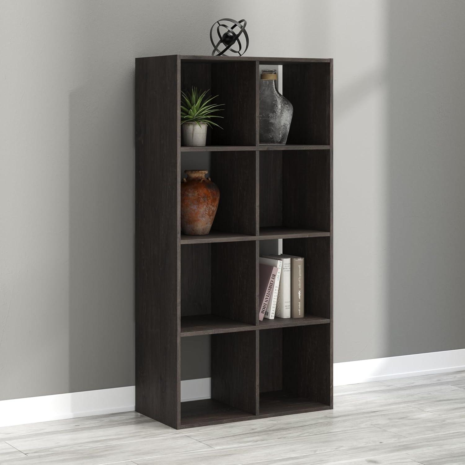 imageSignature Design by Ashley Paxberry Coastal 9 Cube Storage Organizer or Bookcase WhitewashCharcoal