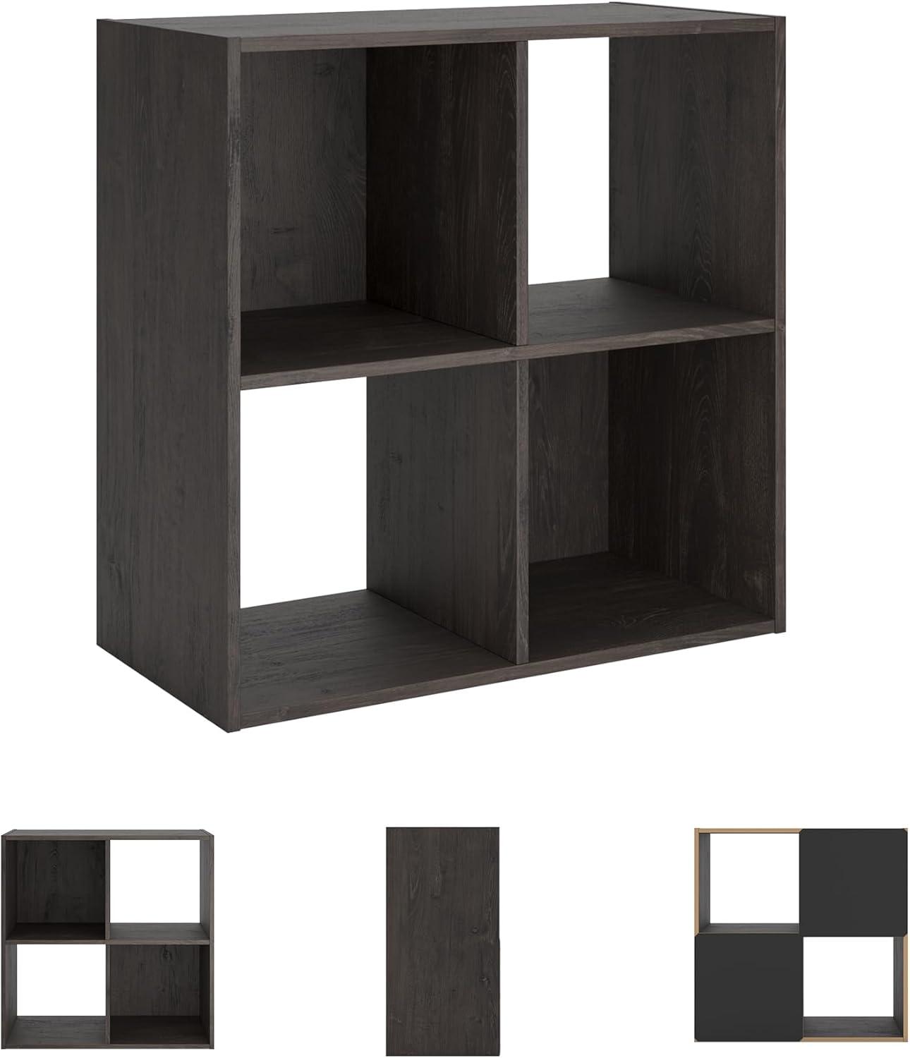 imageSignature Design by Ashley Paxberry Coastal 9 Cube Storage Organizer or Bookcase WhitewashCharcoal