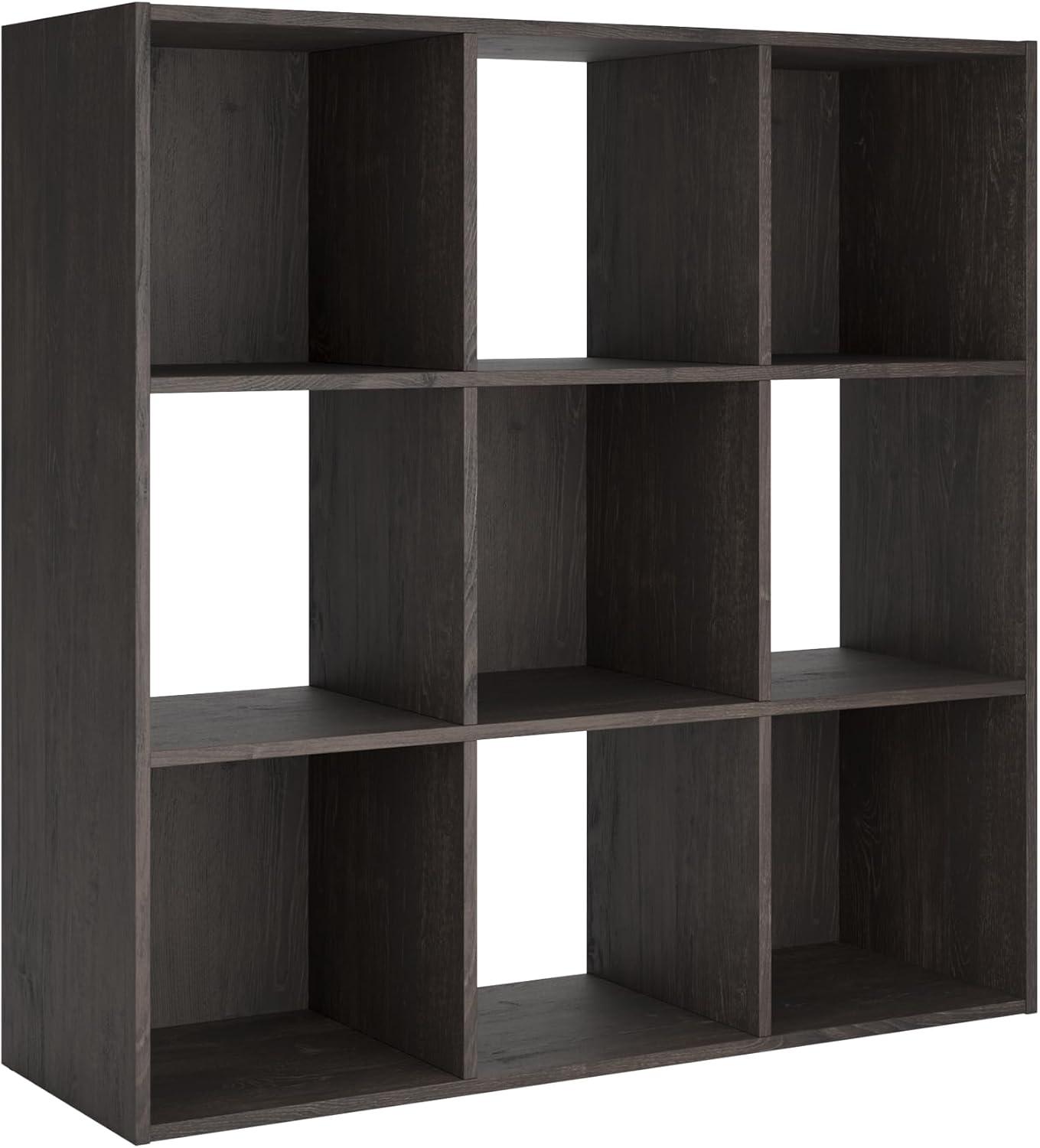 imageSignature Design by Ashley Paxberry Coastal 9 Cube Storage Organizer or Bookcase WhitewashCharcoal