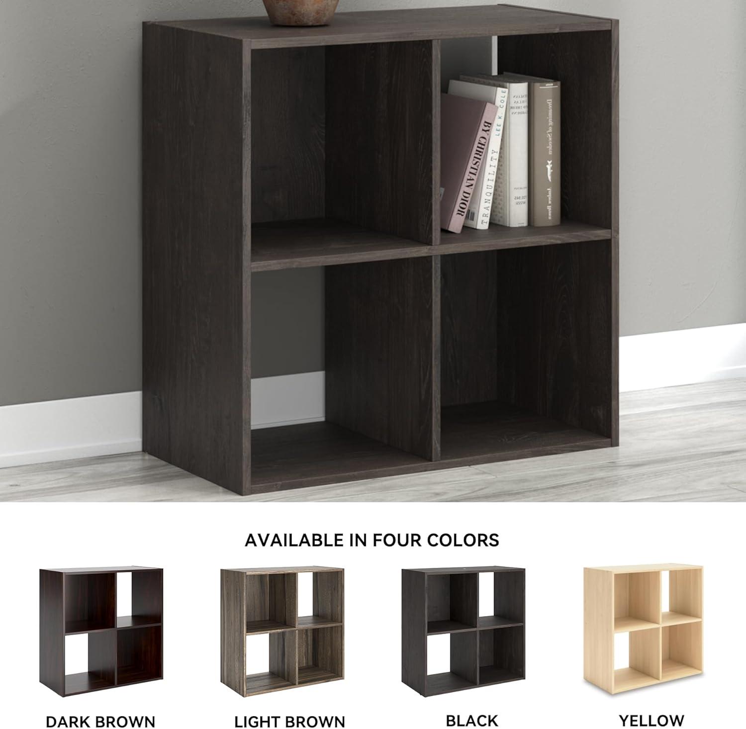 imageSignature Design by Ashley Paxberry Coastal 9 Cube Storage Organizer or Bookcase WhitewashCharcoal