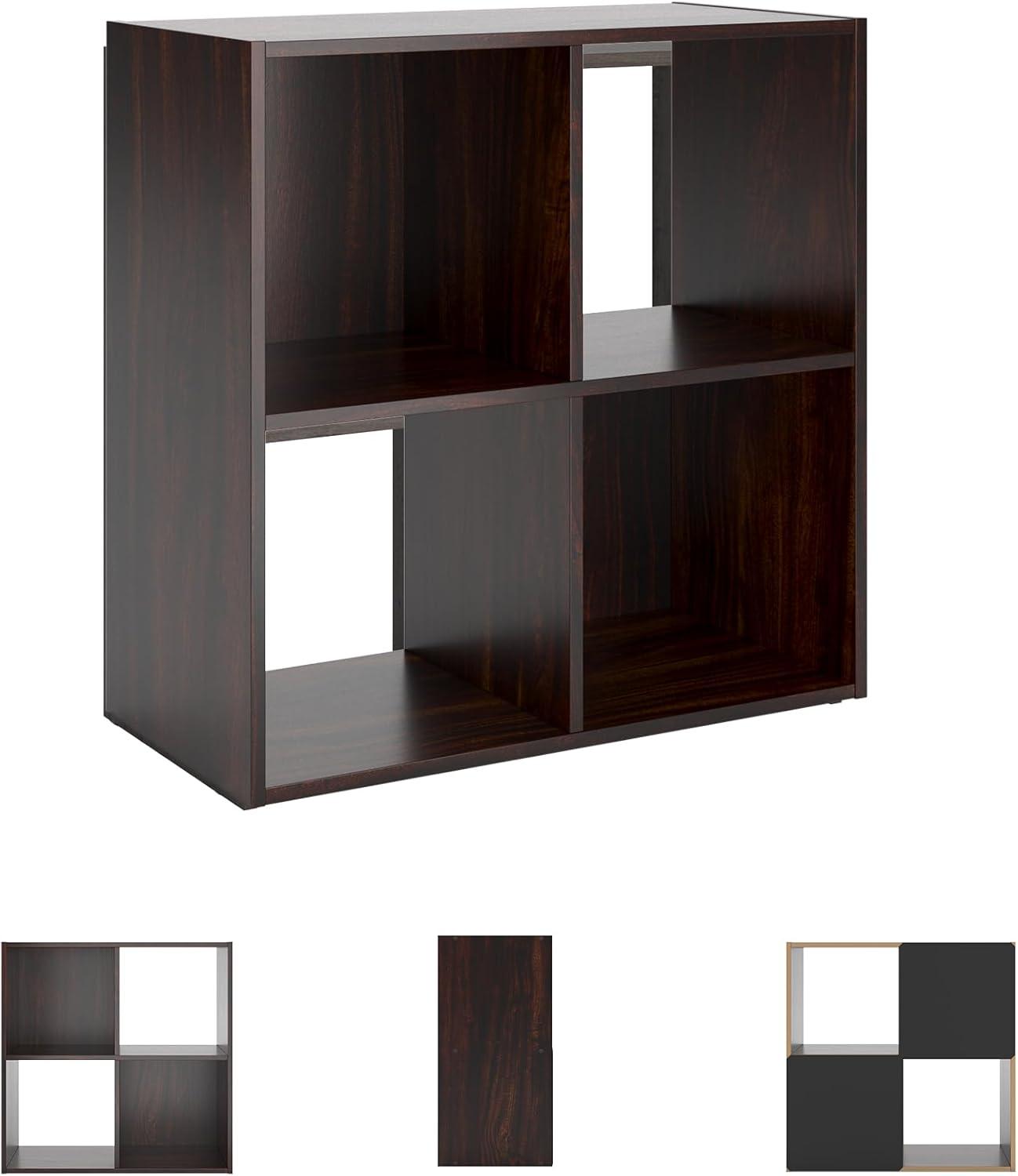 imageSignature Design by Ashley Paxberry Coastal 9 Cube Storage Organizer or Bookcase WhitewashCherryLight Brown