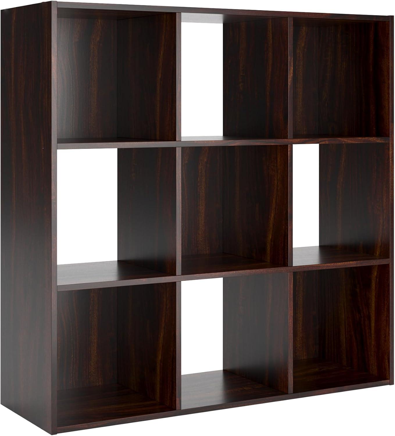 imageSignature Design by Ashley Paxberry Coastal 9 Cube Storage Organizer or Bookcase WhitewashCherryLight Brown