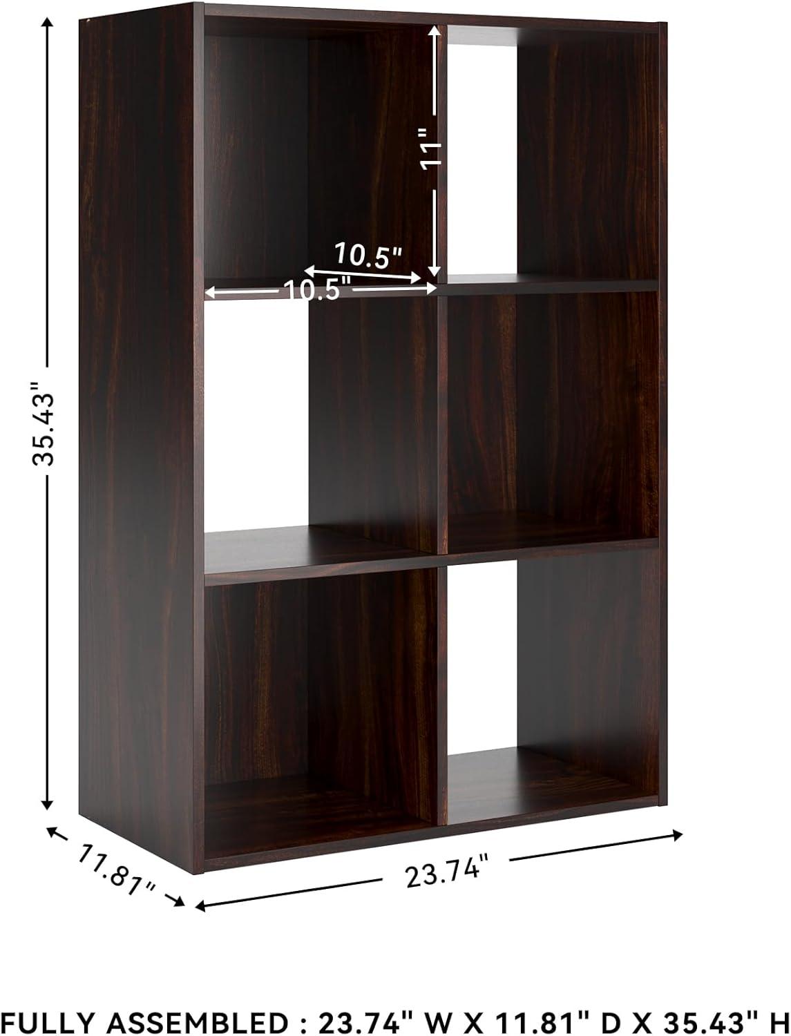 imageSignature Design by Ashley Paxberry Coastal 9 Cube Storage Organizer or Bookcase WhitewashCherryLight Brown