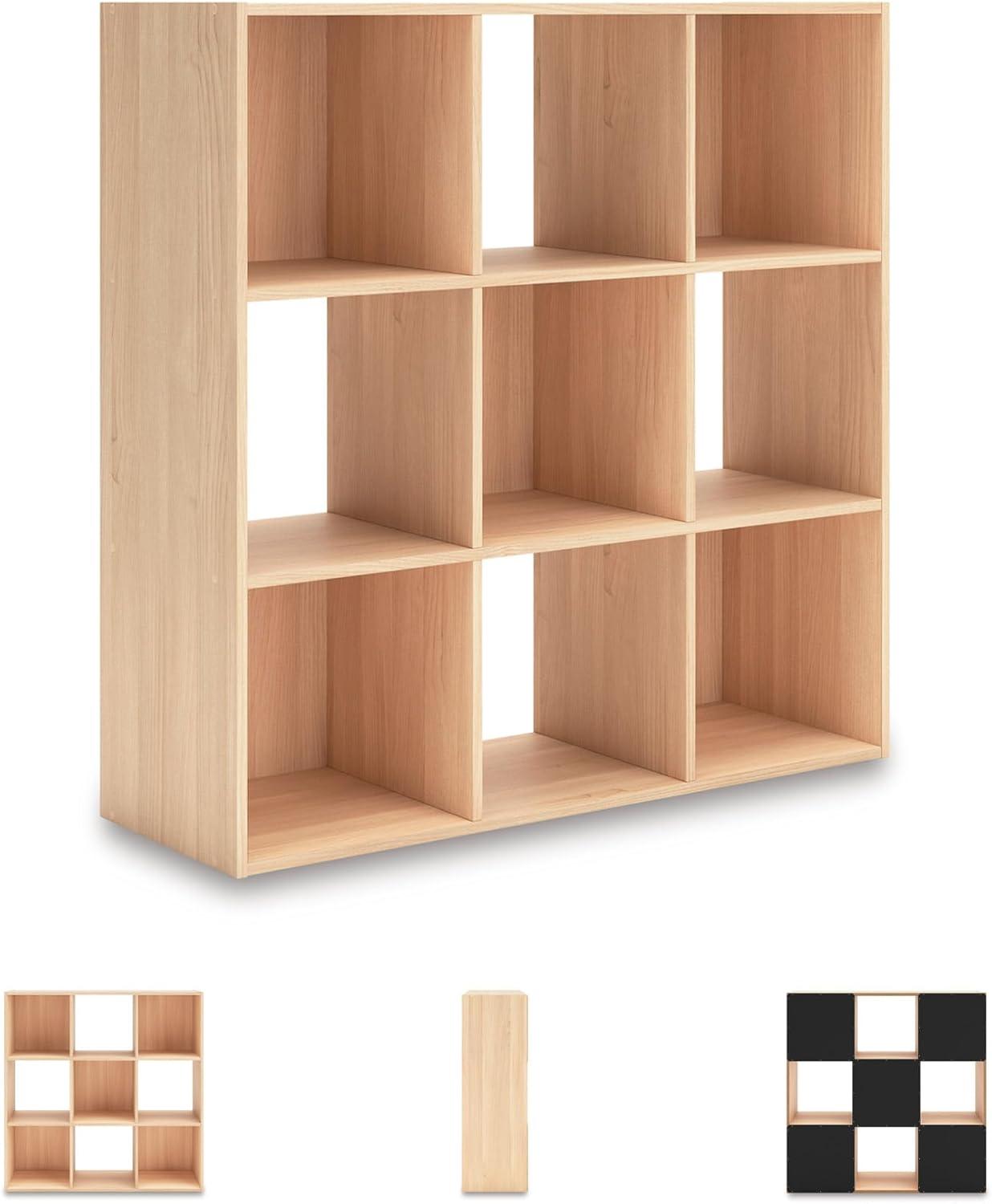 imageSignature Design by Ashley Paxberry Coastal 9 Cube Storage Organizer or Bookcase WhitewashTan