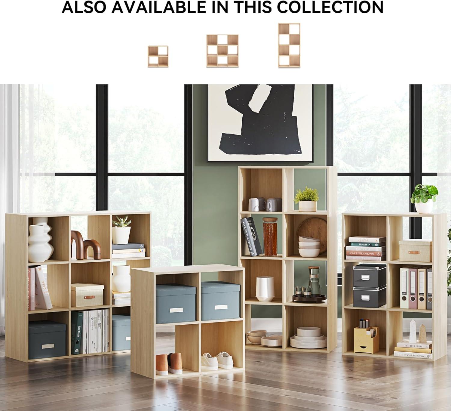 imageSignature Design by Ashley Paxberry Coastal 9 Cube Storage Organizer or Bookcase WhitewashTan