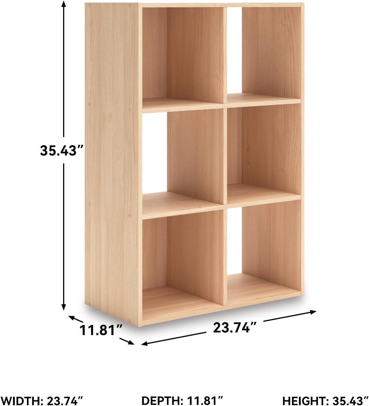 imageSignature Design by Ashley Paxberry Coastal 9 Cube Storage Organizer or Bookcase WhitewashTan