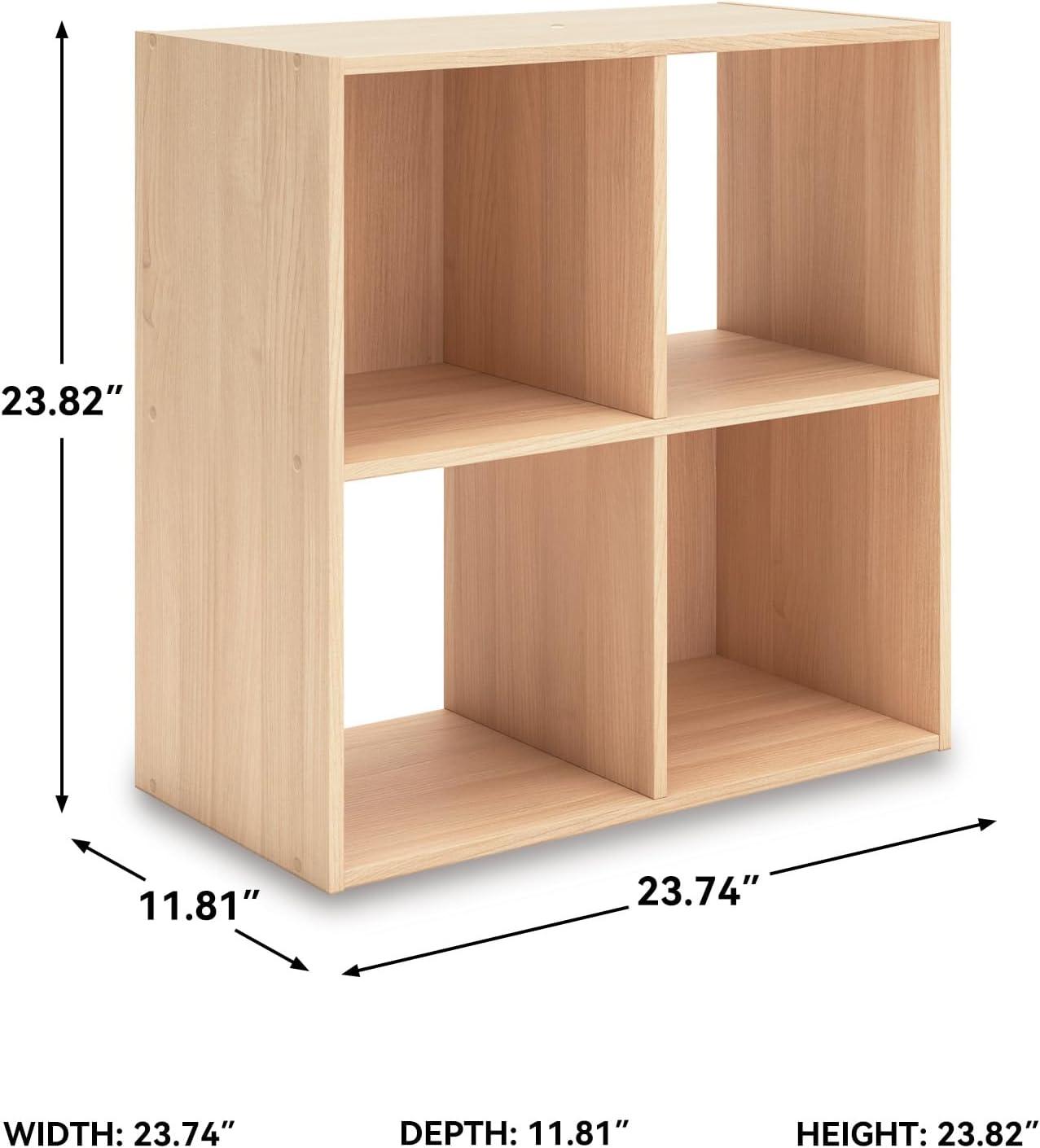 imageSignature Design by Ashley Paxberry Coastal 9 Cube Storage Organizer or Bookcase WhitewashTan