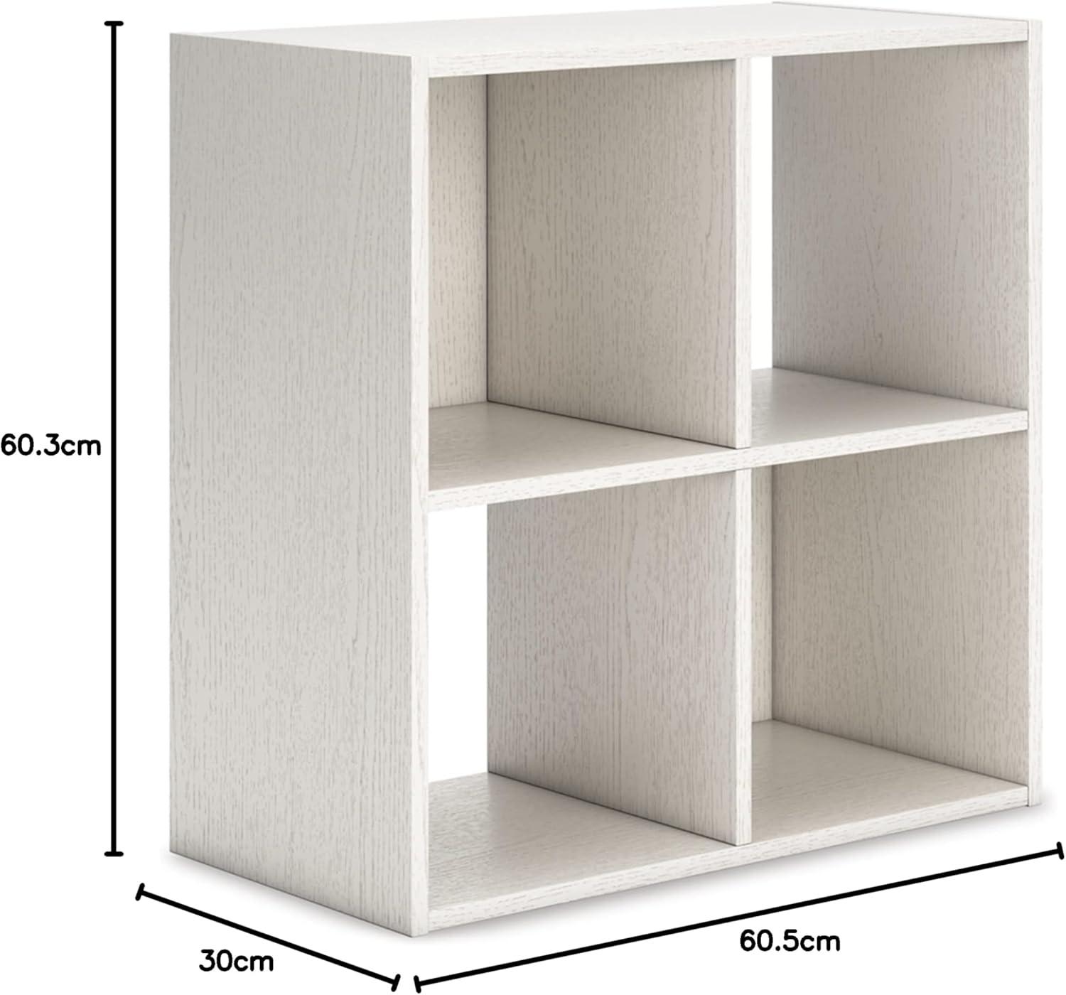 imageSignature Design by Ashley Paxberry Coastal 9 Cube Storage Organizer or Bookcase WhitewashWhite