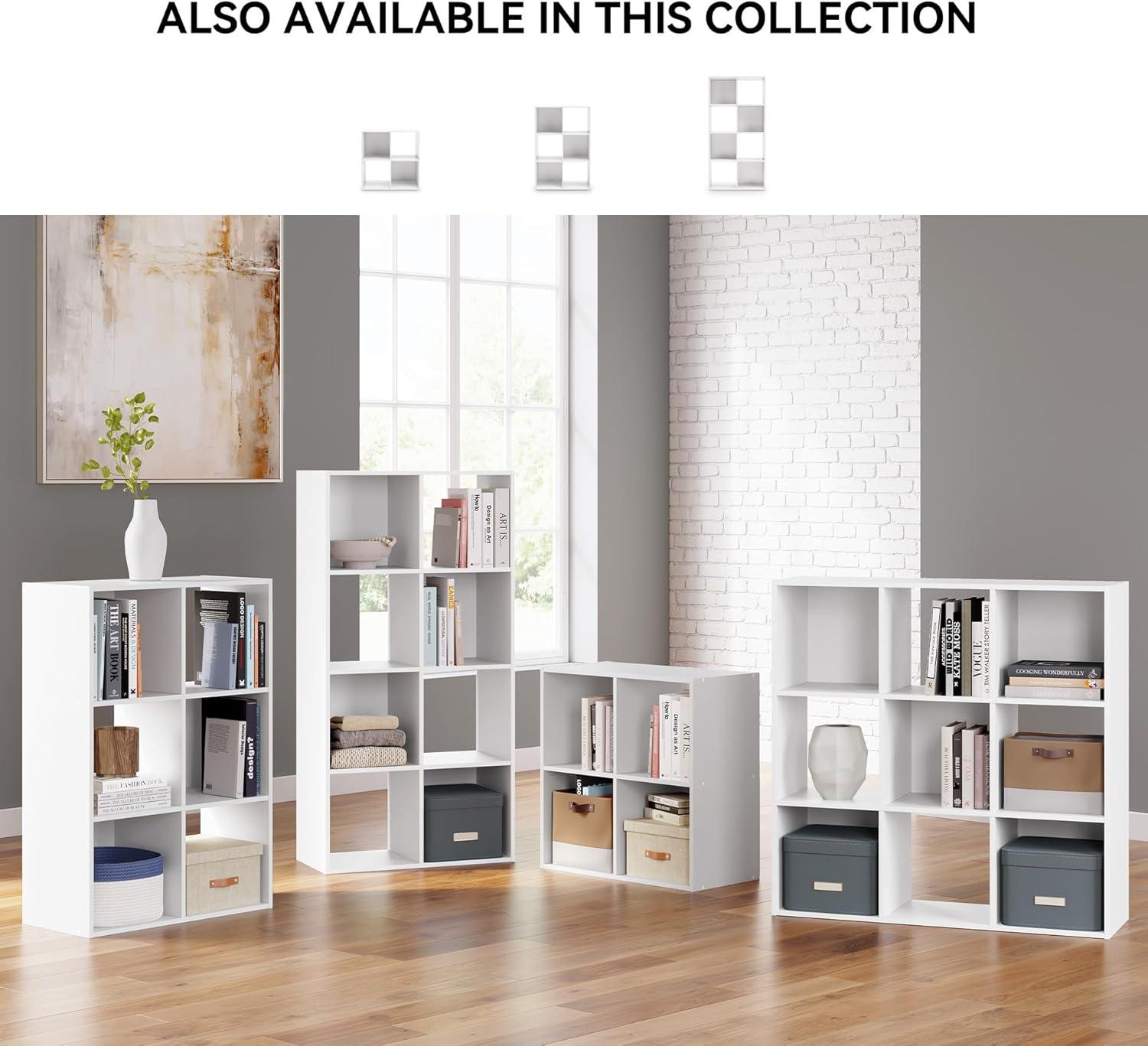 imageSignature Design by Ashley Paxberry Coastal 9 Cube Storage Organizer or Bookcase WhitewashWhite