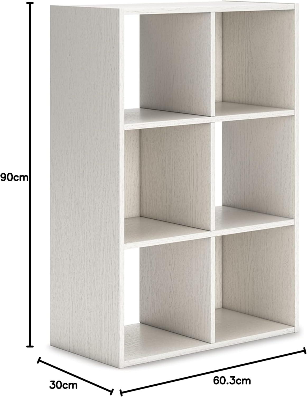 imageSignature Design by Ashley Paxberry Coastal 9 Cube Storage Organizer or Bookcase WhitewashWhite