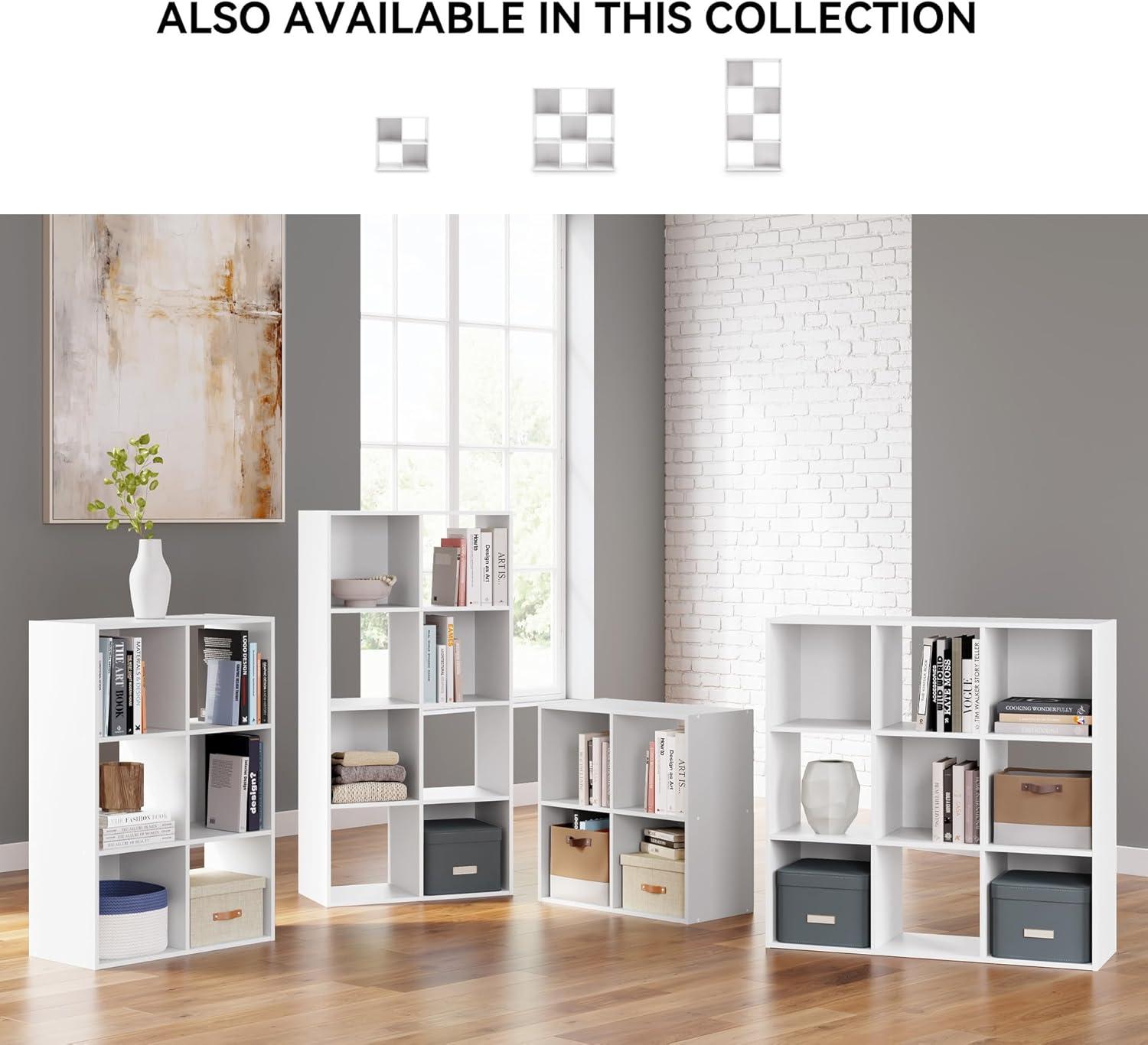 imageSignature Design by Ashley Paxberry Coastal 9 Cube Storage Organizer or Bookcase WhitewashWhite