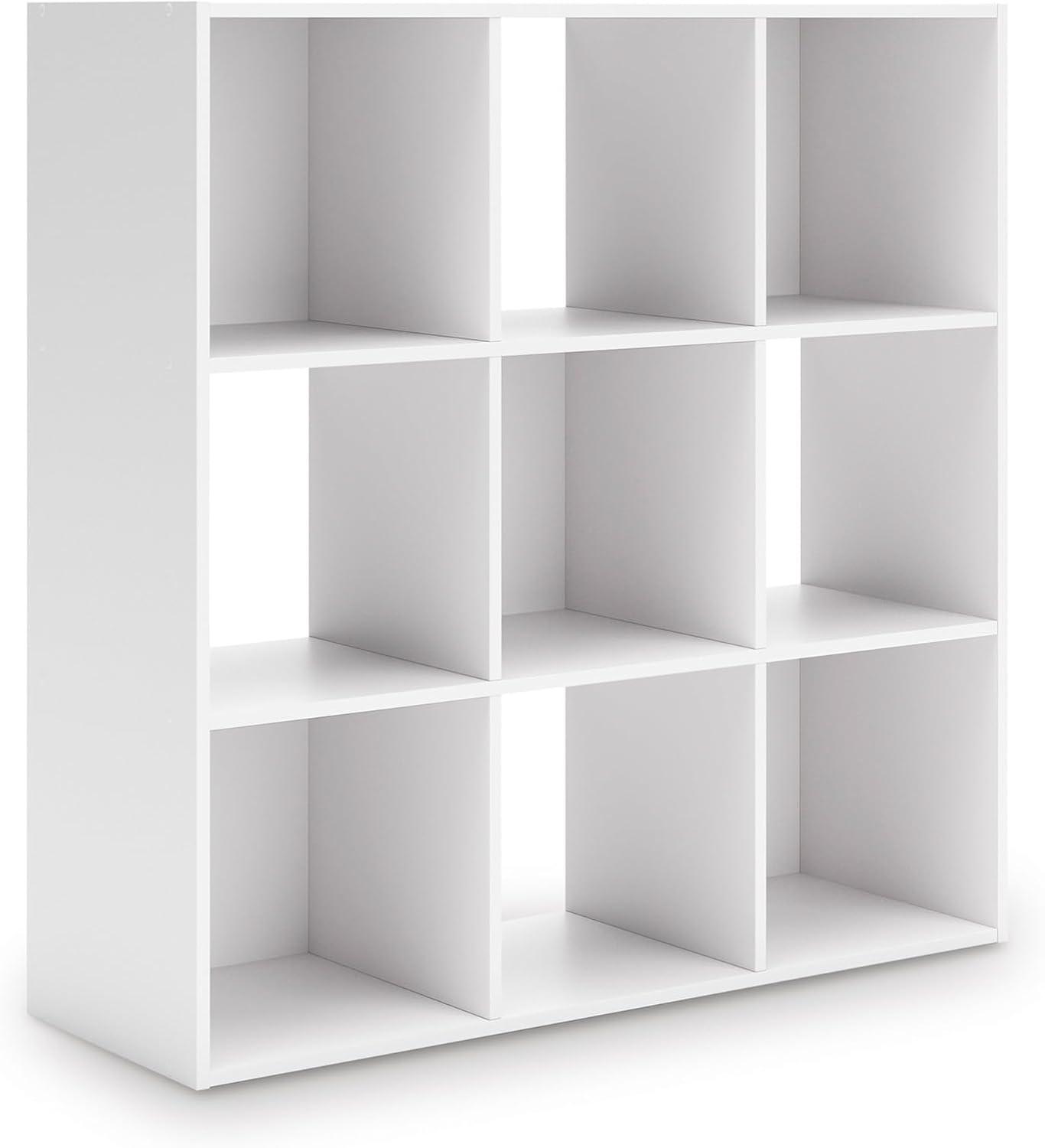 imageSignature Design by Ashley Paxberry Coastal 9 Cube Storage Organizer or Bookcase WhitewashWhite