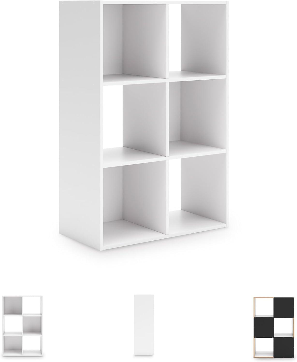 imageSignature Design by Ashley Paxberry Coastal 9 Cube Storage Organizer or Bookcase WhitewashWhite