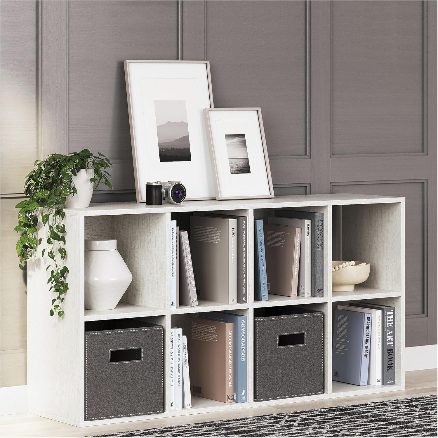 imageSignature Design by Ashley Paxberry Coastal 9 Cube Storage Organizer or Bookcase WhitewashWhite