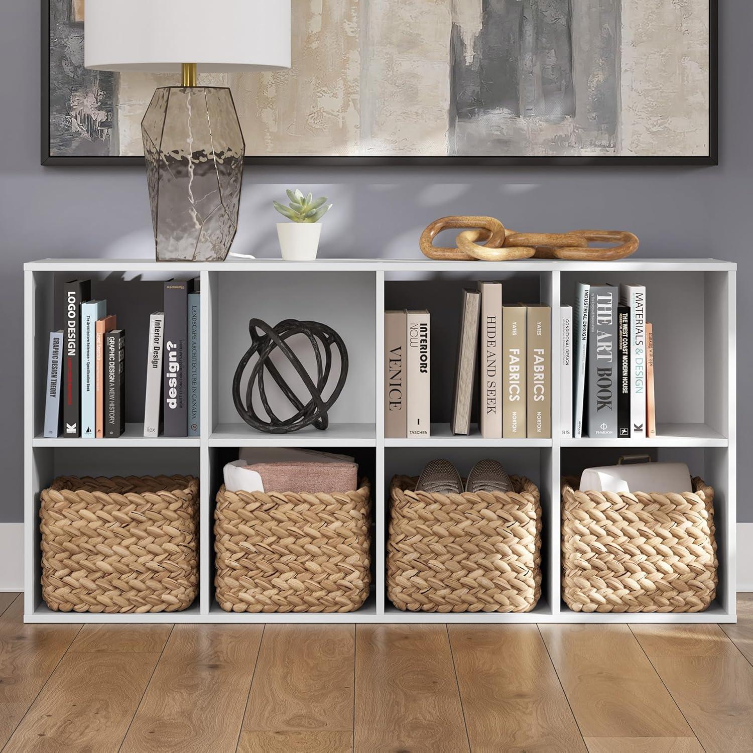 imageSignature Design by Ashley Paxberry Coastal 9 Cube Storage Organizer or Bookcase WhitewashWhite
