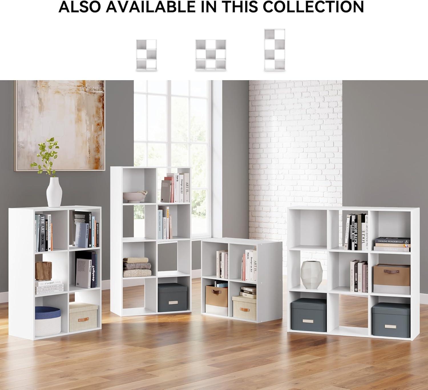 imageSignature Design by Ashley Paxberry Coastal 9 Cube Storage Organizer or Bookcase WhitewashWhite