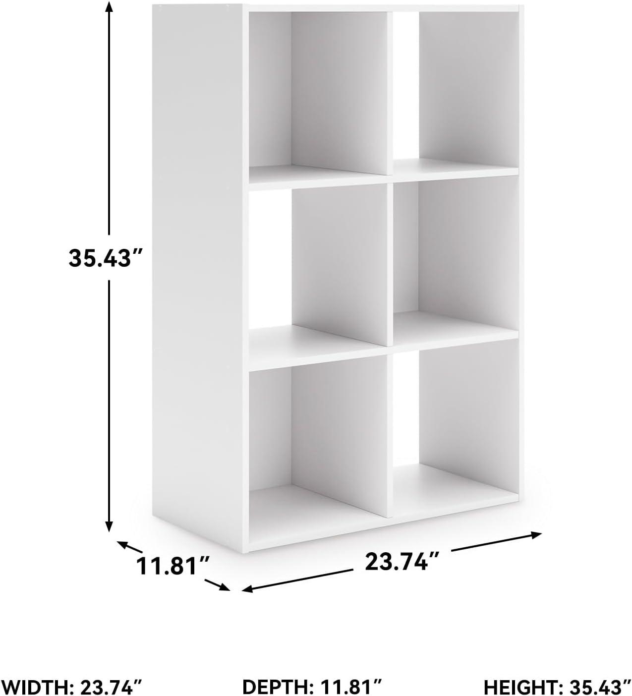 imageSignature Design by Ashley Paxberry Coastal 9 Cube Storage Organizer or Bookcase WhitewashWhite