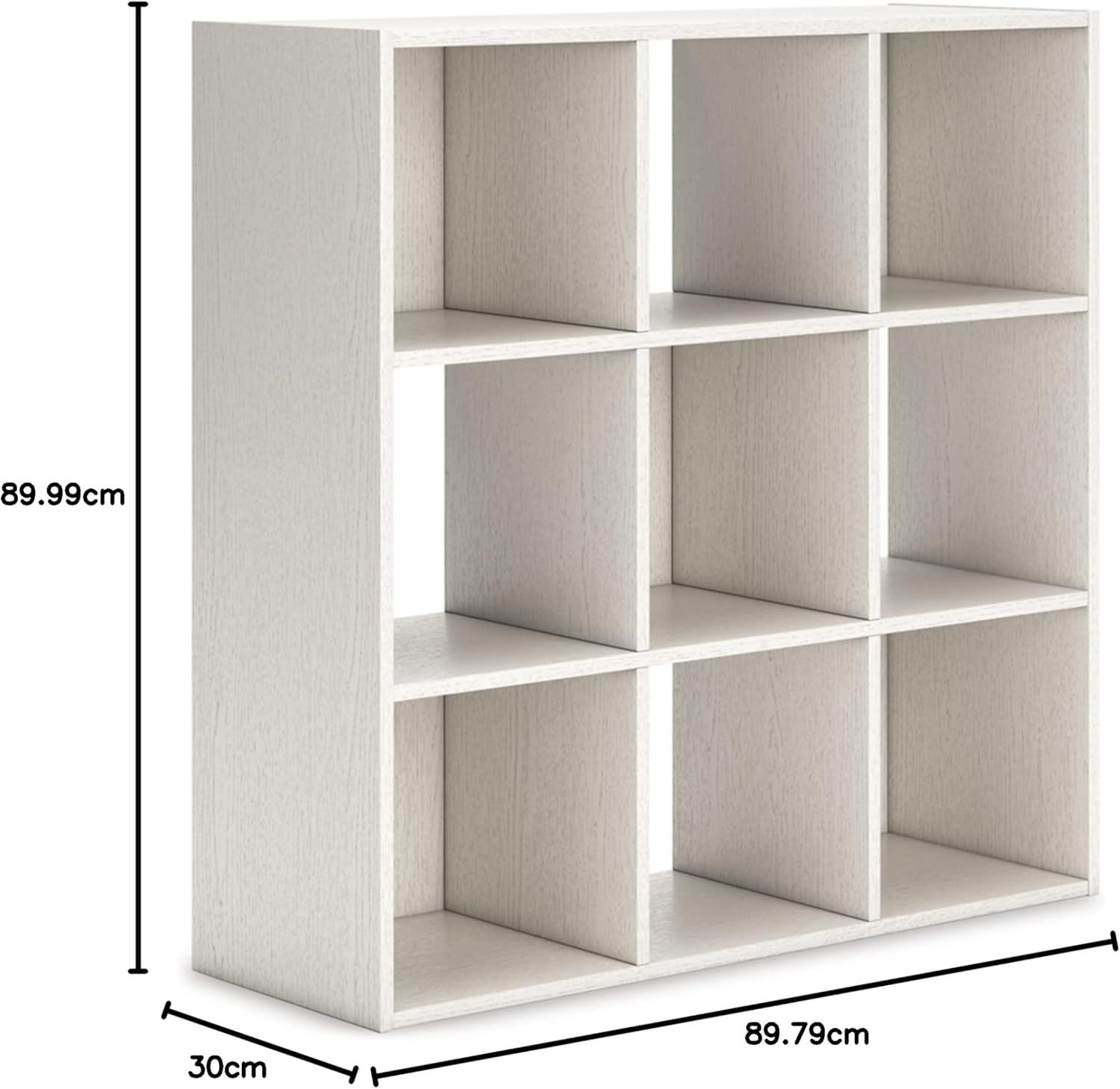 imageSignature Design by Ashley Paxberry Coastal 9 Cube Storage Organizer or Bookcase WhitewashWhite