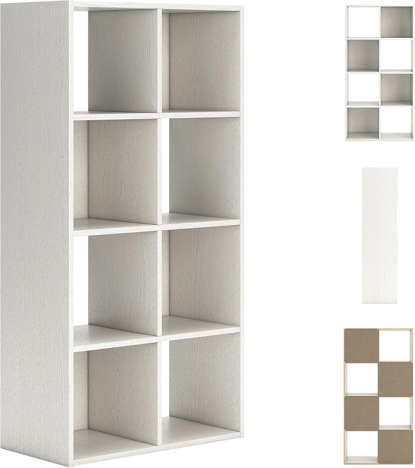 imageSignature Design by Ashley Paxberry Coastal 9 Cube Storage Organizer or Bookcase WhitewashWhite