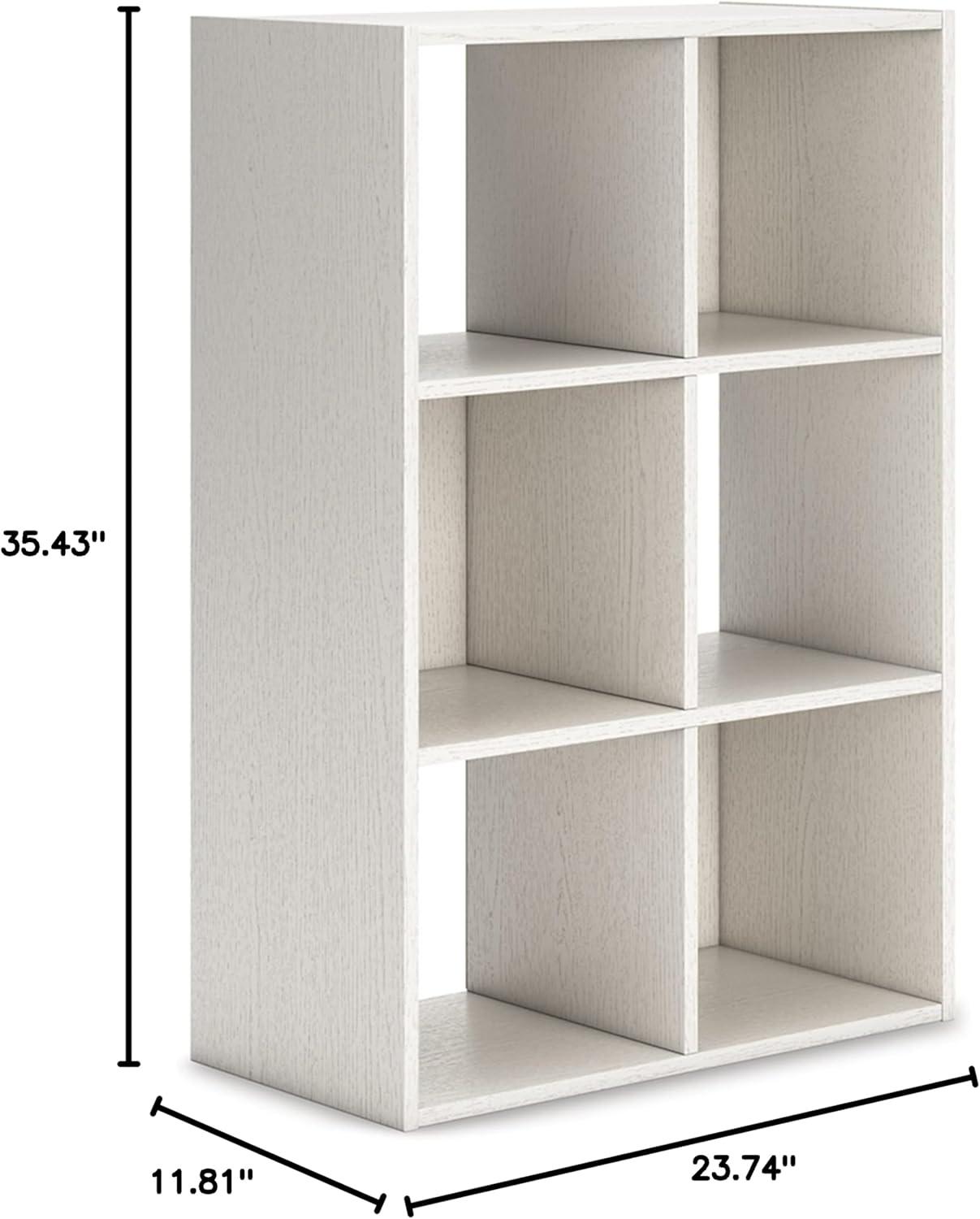 imageSignature Design by Ashley Paxberry Coastal 9 Cube Storage Organizer or Bookcase WhitewashWhite