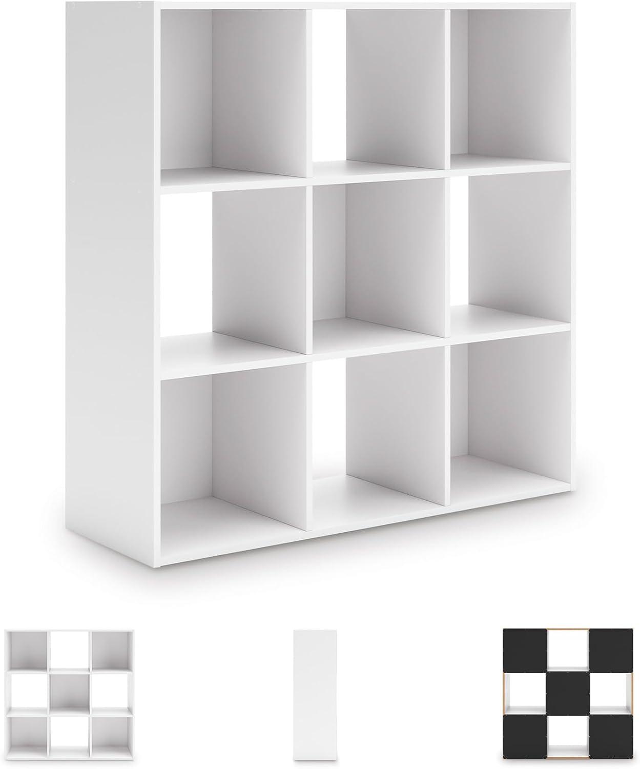 imageSignature Design by Ashley Paxberry Coastal 9 Cube Storage Organizer or Bookcase WhitewashWhite