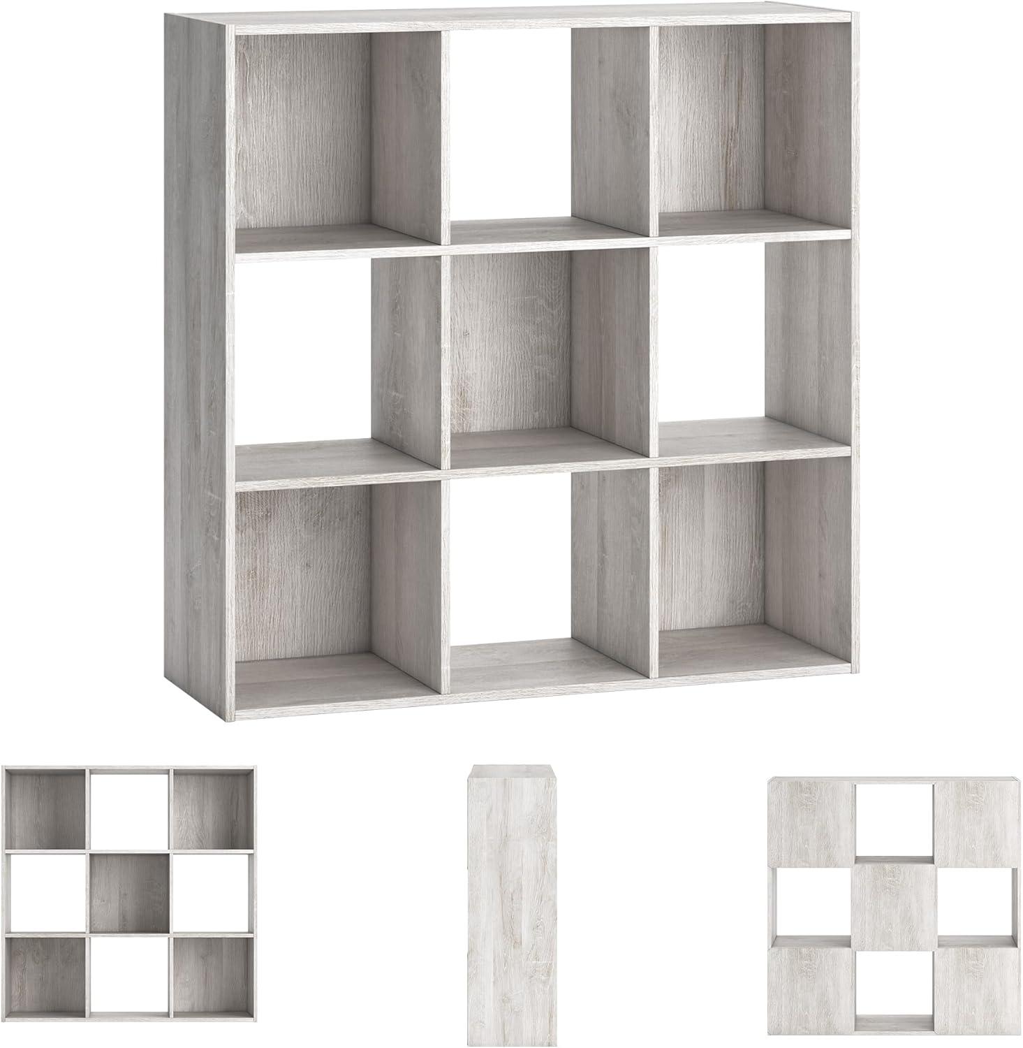 imageSignature Design by Ashley Paxberry Coastal 9 Cube Storage Organizer or Bookcase WhitewashWhitewash
