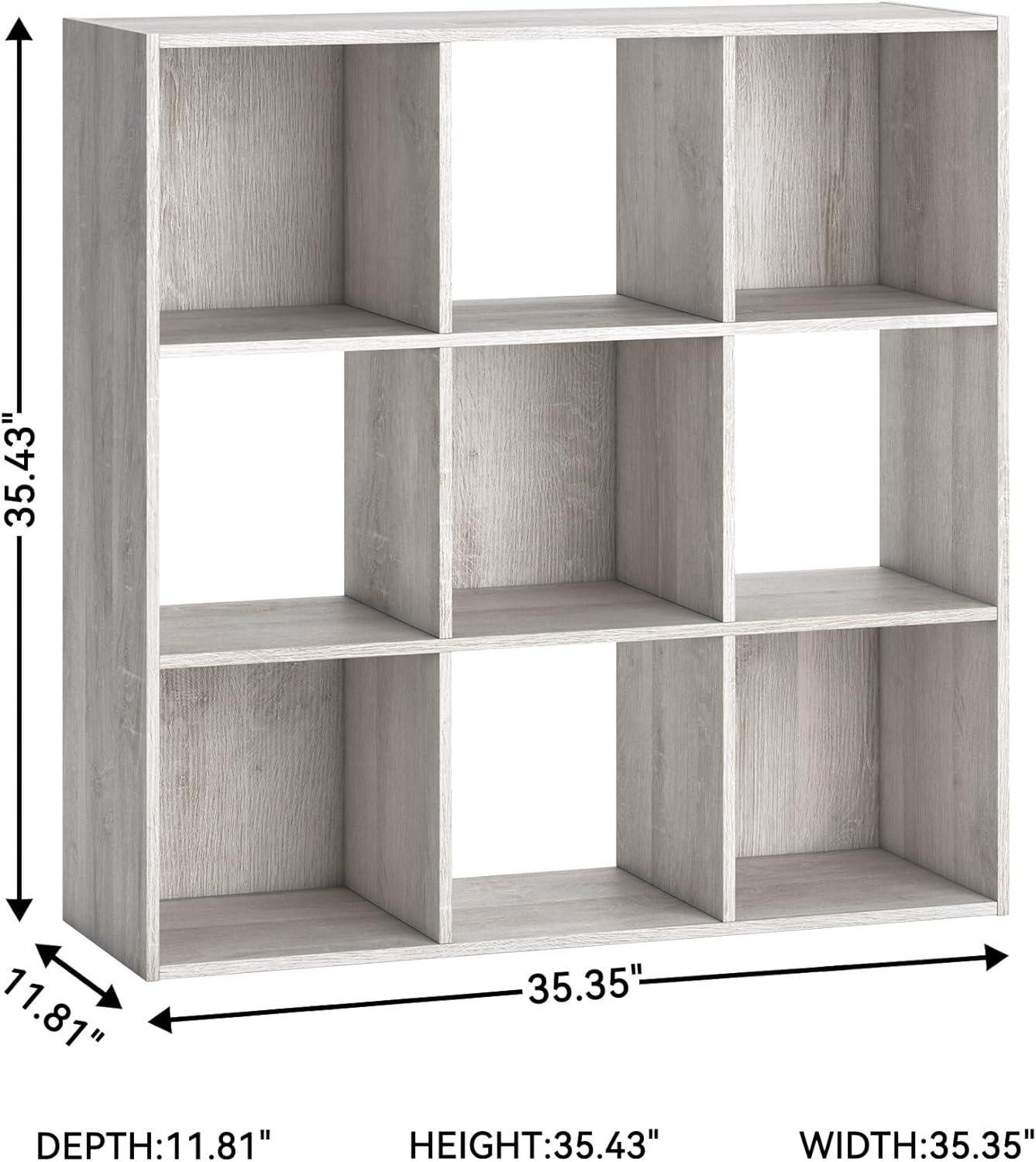 imageSignature Design by Ashley Paxberry Coastal 9 Cube Storage Organizer or Bookcase WhitewashWhitewash
